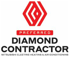Preferred Diamond Contractor Mitsubishi Electric Heating and Air Conditioning Logo